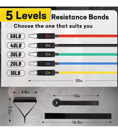Fitshakti™ Heavy Resistance Band Set