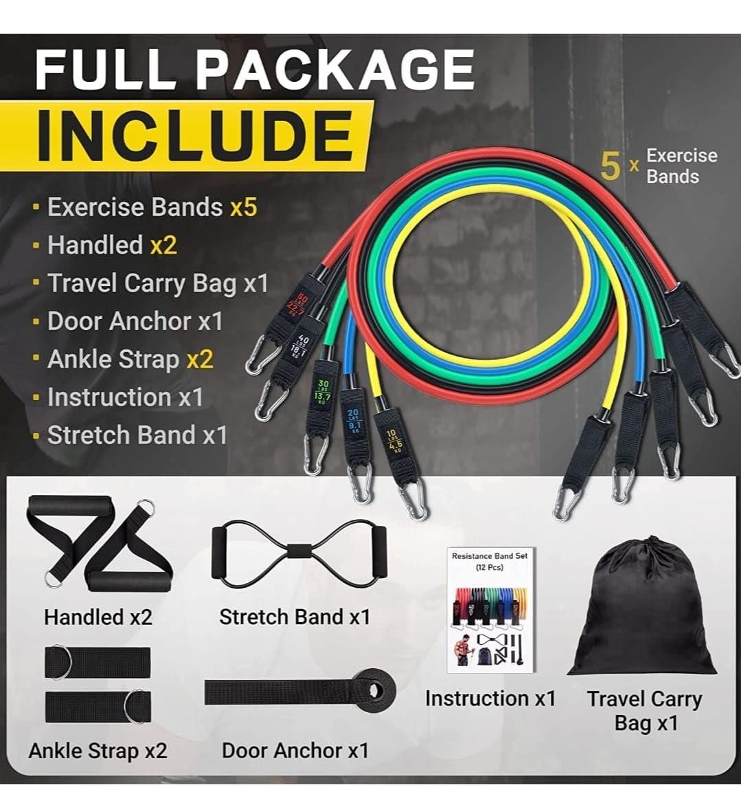 Fitshakti™ Heavy Resistance Band Set