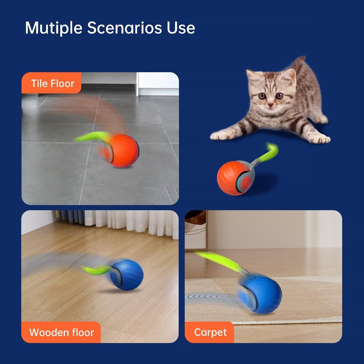 Rolling Ball Cat Toy – USB Rechargeable Smart Toy for Cats