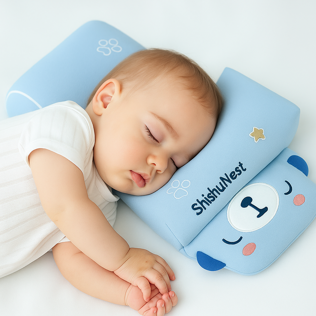 ShishuNest™ - Mustard Baby Head Shaping Pillow